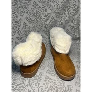 SO® Paulina Women’s Faux-Fur Winter Boots – Tan, Size 8